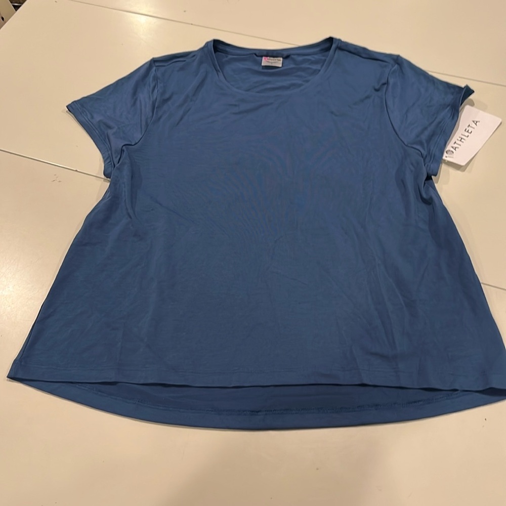 Athleta Blue Short Sleeve Tee